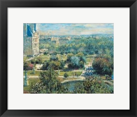 Framed View Of Tuileries Gardens Print