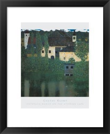 Framed Unterach Manor On The Attersee Lake Print