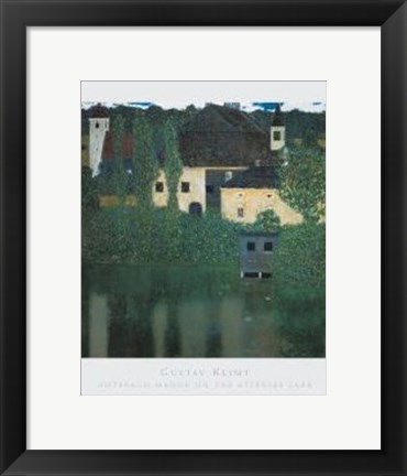 Framed Unterach Manor On The Attersee Lake Print