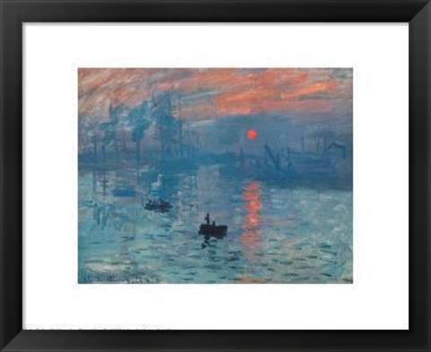 Framed Impression, Sunrise, c.1872 (blue) Print