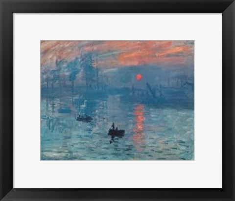 Framed Impression, Sunrise, c.1872 (blue) Print