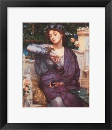 Framed Libra And Her Sparrow, 1907 Print