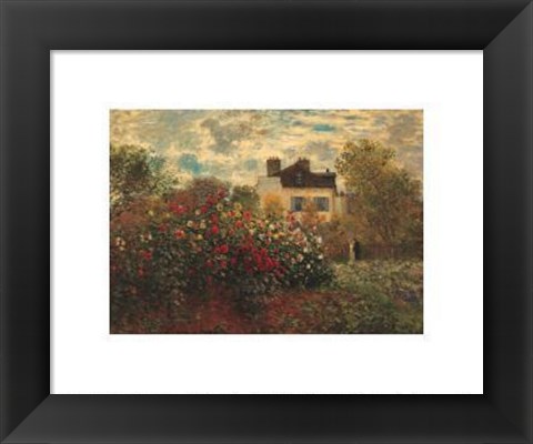 Framed Artist Garden In Argenteuil Print