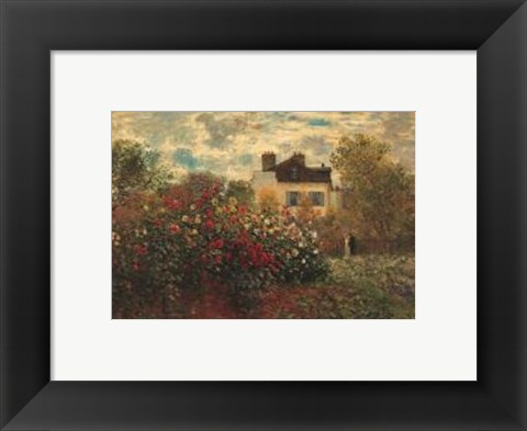 Framed Artist Garden In Argenteuil Print