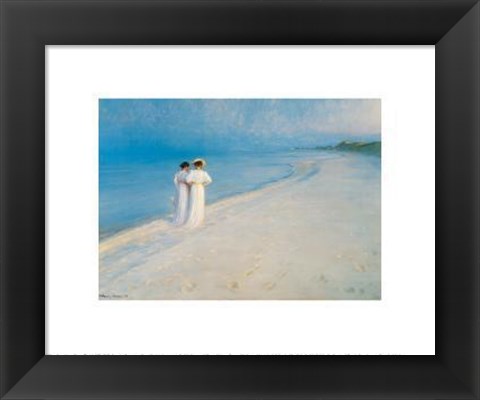 Framed Summer Afternoon on Skagen Beach Print