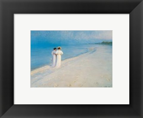 Framed Summer Afternoon on Skagen Beach Print