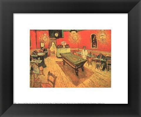 Framed Night Cafe in the Place Lamartine in Arles, c.1888 Print