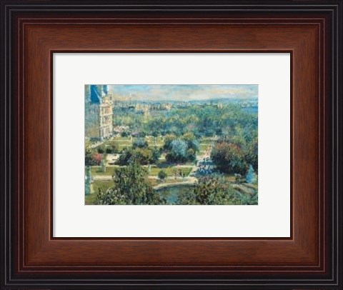 Framed View Of Tuileries Gardens Print