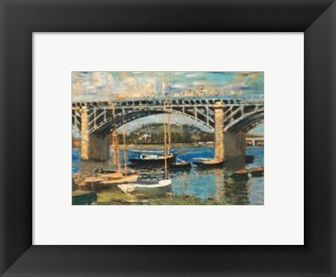 Framed Bridge at Argenteuil (bridge center) Print