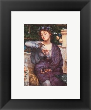 Framed Libra And Her Sparrow, 1907 Print