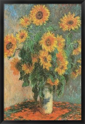 Framed Sunflowers, 1881 Print