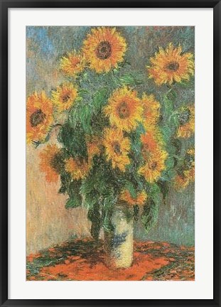 Framed Sunflowers, 1881 Print