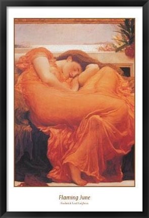 Framed Flaming June, c.1895 Print