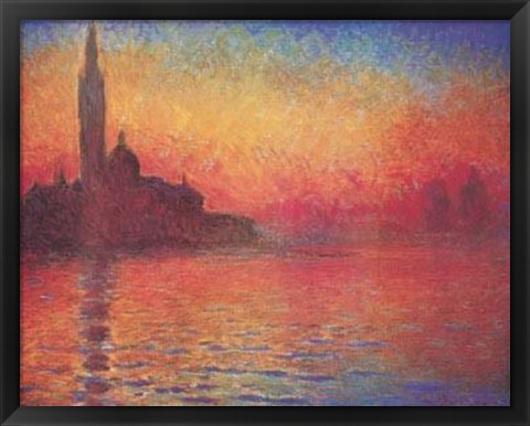 Framed Dusk in Venice Print