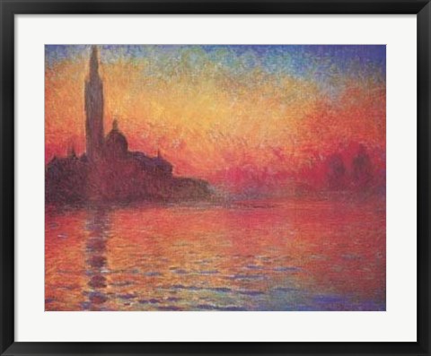 Framed Dusk in Venice Print