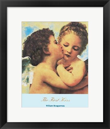 Framed First Kiss, 1890 Print