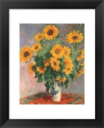 Framed Sunflowers, c.1881 Print