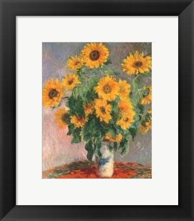 Framed Sunflowers, c.1881 Print