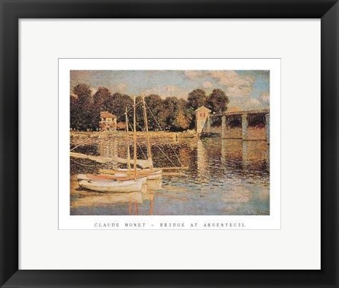 Framed Bridge At Argenteuil Print