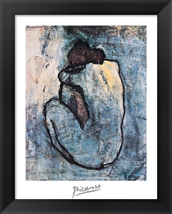 Framed Blue Nude Print