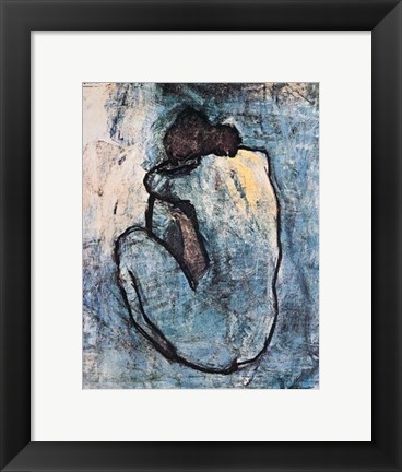 Framed Blue Nude Print