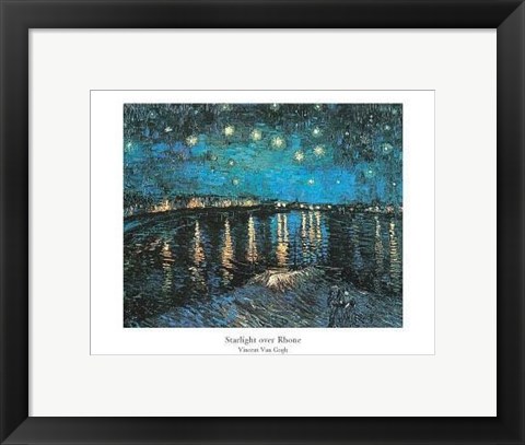 Framed Starlight Over Rhone Print