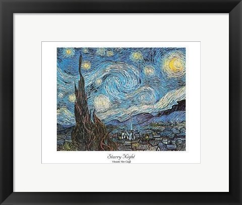 Framed Starry Night Print