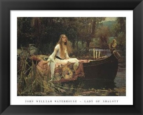 Framed Lady of Shalott Print