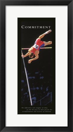 Framed Commitment  Pole Vaulter Print