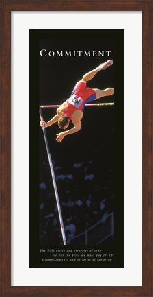 Framed Commitment  Pole Vaulter Print