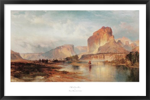 Framed Cliffs Of Green River Print