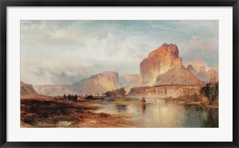 Framed Cliffs Of Green River Print