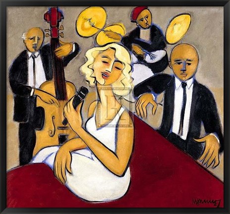 Framed Jazz Ensemble (Le) Print