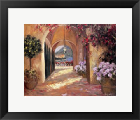 Framed Mediterranean Portico Print