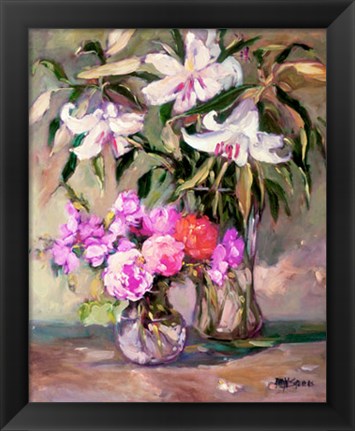 Framed Enchantment Lilies I Print