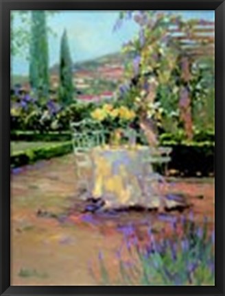 Framed Tuscan Garden I Print