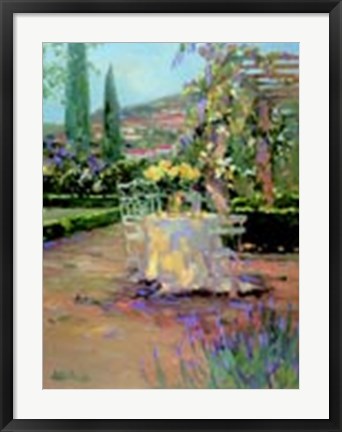 Framed Tuscan Garden I Print