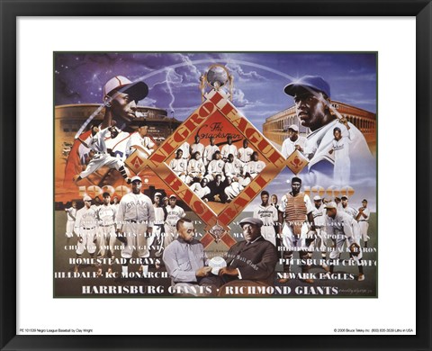 Framed Negro League Baseball Print