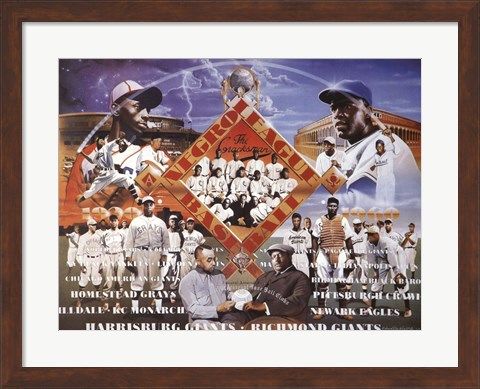 Framed Negro League Baseball Print