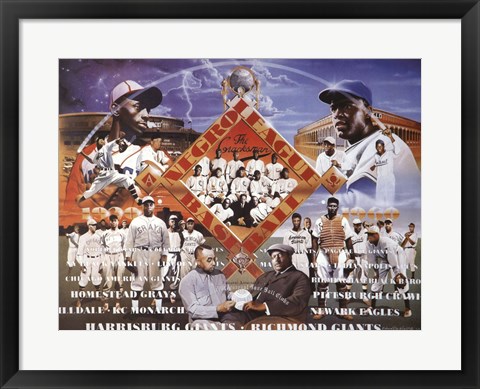 Framed Negro League Baseball Print