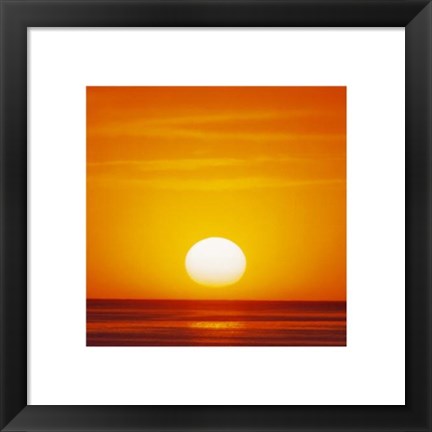 Framed Sunset Over Lake Michigan Print