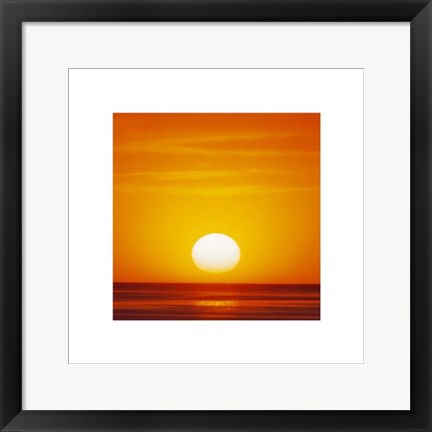 Framed Sunset Over Lake Michigan Print