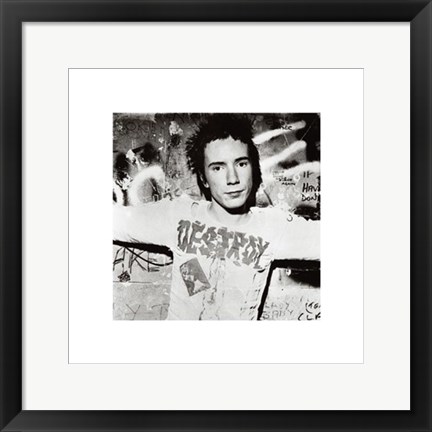 Framed Johnny Rotten, Destroy Print