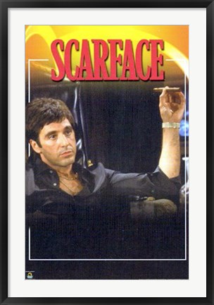 Framed Scarface, In Chair Print