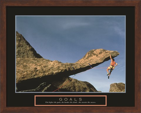 Framed Goals - Rock Climber Print