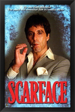 Framed Scarface, Tony Montana Print