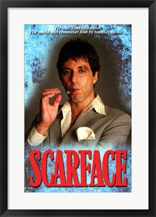 Framed Scarface, Tony Montana Print