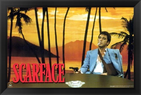 Framed Scarface, Sunset Print