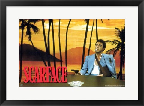 Framed Scarface, Sunset Print