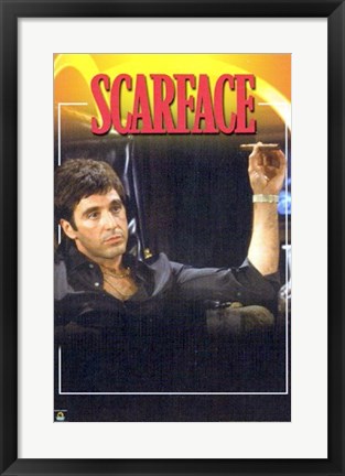 Framed Scarface, In Chair Print